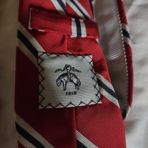 Thom Browne Black Fleece Red black white silk cotton blend tie